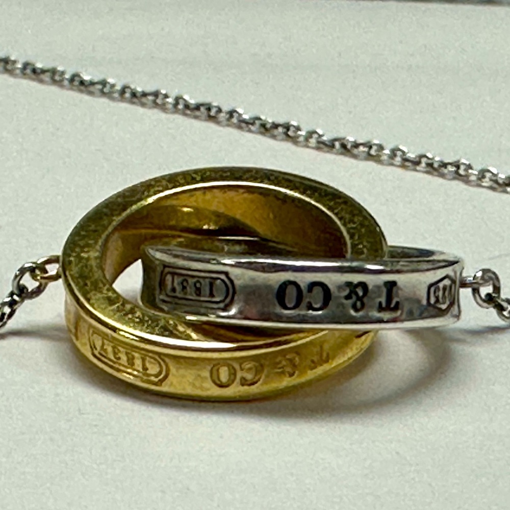 Authentic Tiffany & Co 1837 Interlocking Circles Pendant